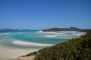 Iconic views over the Whitsunday island beaches