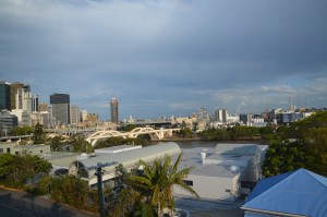 Cloudy view from YHA, Brisbane