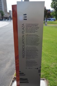 Reconciliation Plaza plaque Adelaide