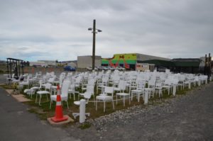 185 Empty White Chairs