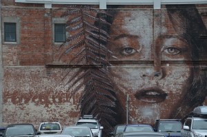 Iconic 'Face' street art, Christchurch