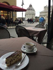 Pisa coffee and cheesecake