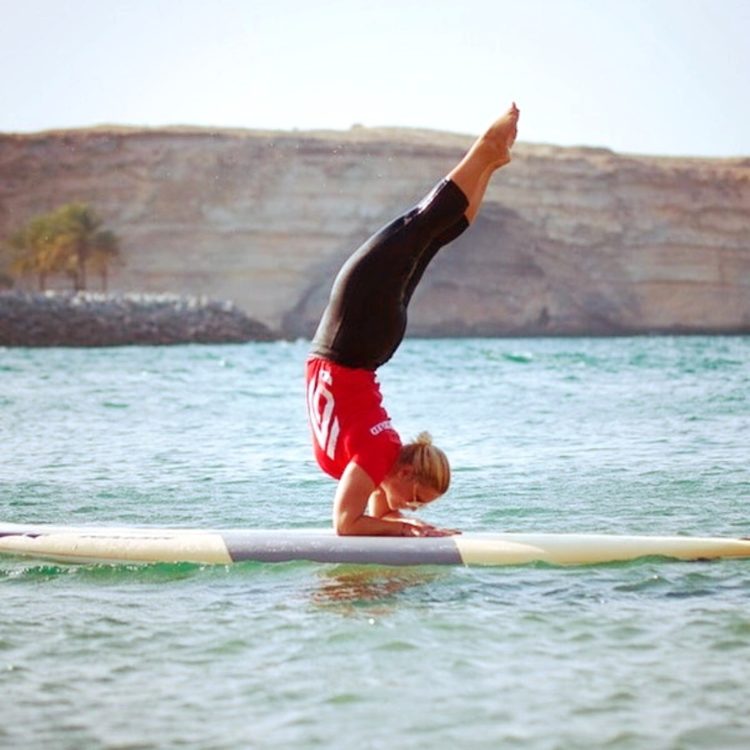Holly May Fitness SUP yoga Oman
