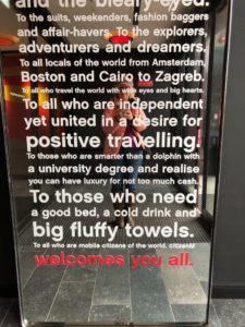 CitizenM entrance with Christie Adams