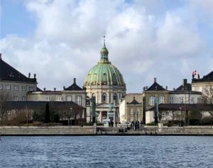 Marble church from the water