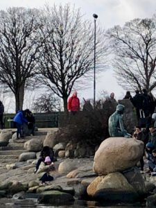 The Little Mermaid from the water