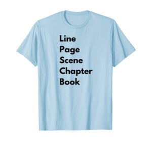 Line Page Scene Chapter Book Tee Shirt